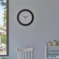 Black Round Wall Clock For Living Room