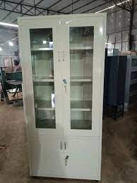 Mild Steel Glass Door Storage Cabinet