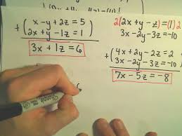 Of Equations Involving Three Variables