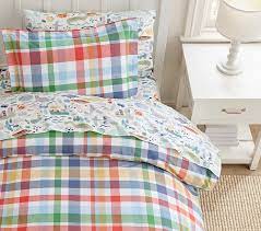 Landon Plaid Organic Duvet Cover