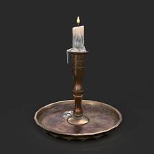 Candle And Holder 3d Model By Get