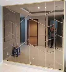 Mirror Shape Rectangular Glass Wall