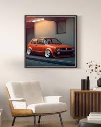 Vw Golf Mark 1 Digital Image Printable