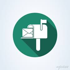 Mail Box Symbol Flat Style Vector