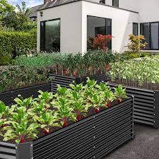 8x4x2ft Outdoor Large Raised Garden Bed