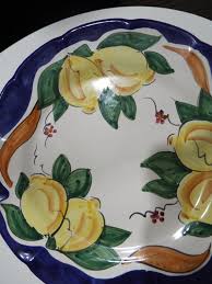 Vintage Italian Pottery Lemon Plate