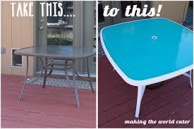 Perfect Glass Patio Table Makeover