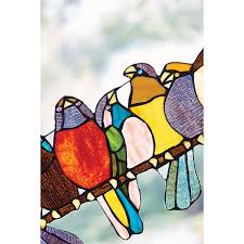 Stained Glass Birds On A Wire