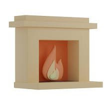 Premium Photo 3d Fire Place Isolated