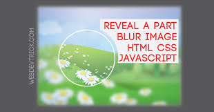 javascript reveal blur image part