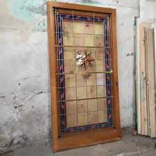 Sliding Door In Stained Glass 1960s