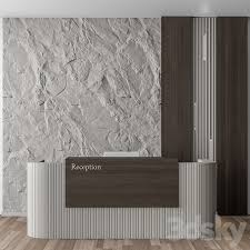 Reception Desk And Wall Decoration