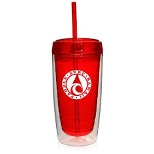 Double Wall Acrylic Tumblers With Straw