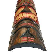 20 In Tiki Mask Love Hand Carved Wood Wall Decor