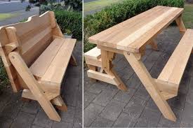 One Piece Folding Bench And Picnic