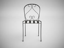Vintage Wrought Iron Chair 3d Model