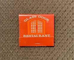 Vintage Matchbook Glass Door Restaurant