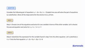 Pair Of Equations Y 2x 8 Y