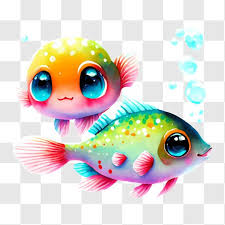 Playful And Cute Colorful Fish