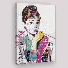 Audrey Hepburn Pop Art Canvas Painting