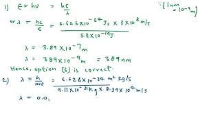 calculate the de broglie wavelength