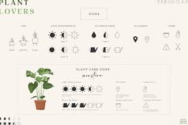 Plant Care Icons Planner Stickers House