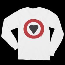 Unisex Heart Circle Long Sleeve T Shirt
