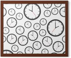Wall Mural Clock Seamless Pattern