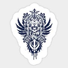 Khanda Lion Lion Sticker Teepublic