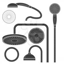 Set Of Diffe Bath Shower Head Icon