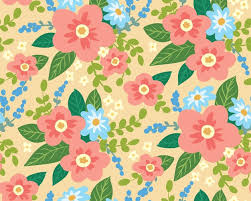 Seamless Pattern With Pink Flowers On A