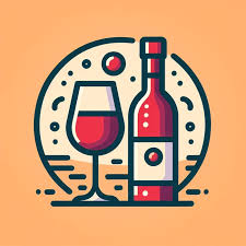 Red Wine Glass And Bottle Icon Ai Art