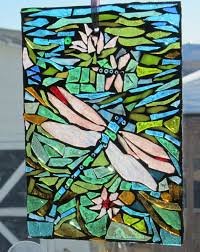 Dragonfly Stained Glass Mosaic Wall