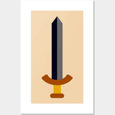 Minimalist Sword Icon Dark Sword