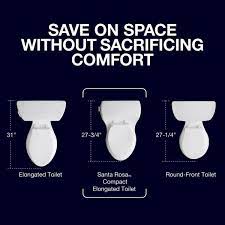 Compact Single Flush Elongated Toilet