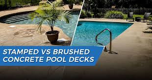 Stamped Vs Brushed Concrete Pool Decks
