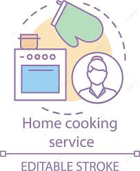 Personal Chef Home Cooking Icon With