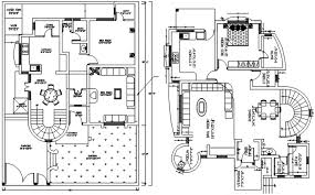 Modern House Top View Plans Details Dwg