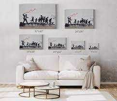 Banksy Canvas Wall Art Protesting