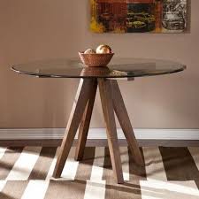 3 Feet Crossbar Round Glass Table