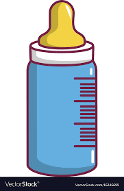 Baby Milk In Bottle Icon Cartoon Style