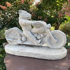 Concrete Motorcycle Statue For Outdoors