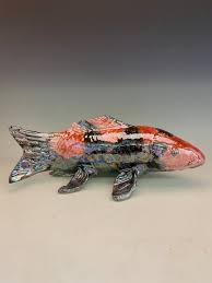Fish Ceramic Koi Fish Koi Sculpture
