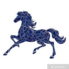 Sticker Symbol Of Year 2016 Blue Horse