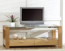 Roce Oak And Glass Tv Cabinet