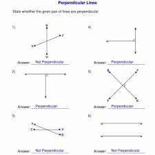 Perpendicular Lines Worksheets