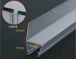 2 2m Rigid Glass Door Seal Strip Gap