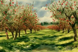 Beautiful Apple Orchard Graphic