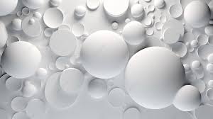 3d Bubble Pattern With White Gradient