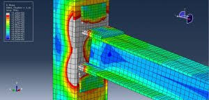 simulation steel beam column connection